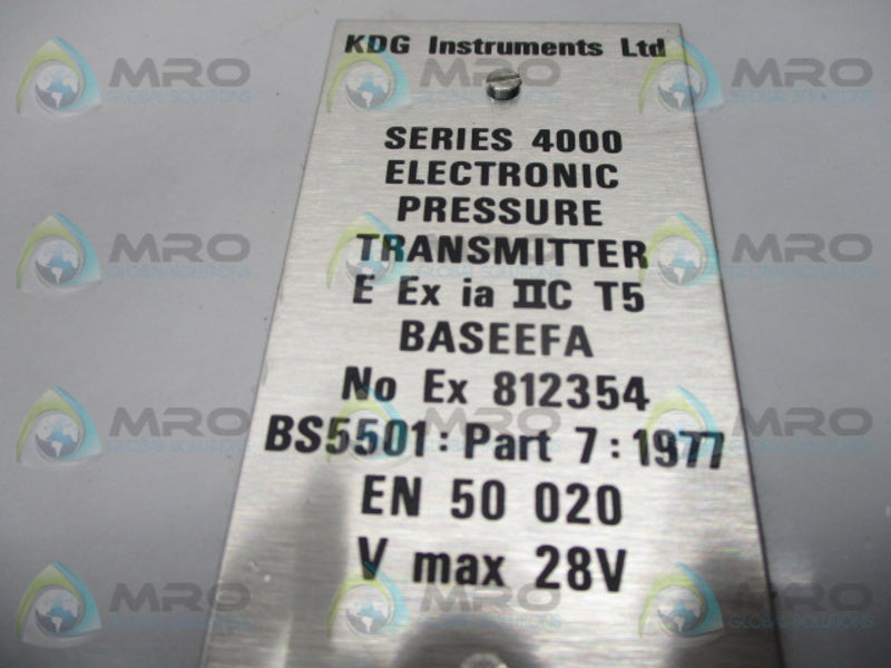 KDG BS5501 ELECTRONIC PRESSURE TRANSMITTER  NSNP