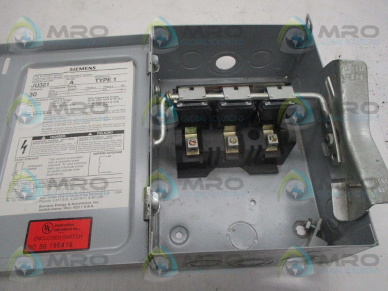 SIEMENS JU321 SAFETY SWITCH  UNMP