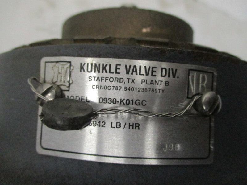 KUNKLE 0930-K01GC SAFETY RELIEF VALVE  UNMP