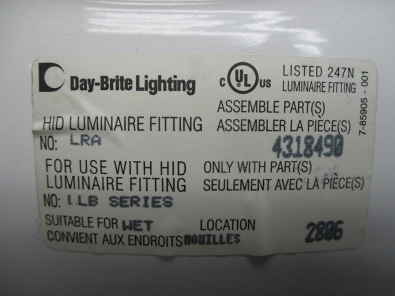 DAY-BRITE LRA OPTICAL REFLECTOR LENS ASSEMBLY  NSMP