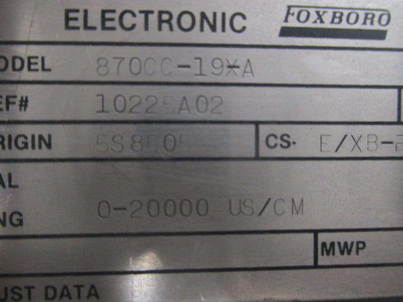 FOXBORO 870CC-19-A ELECTRONIC TRANSMITTER  UNMP