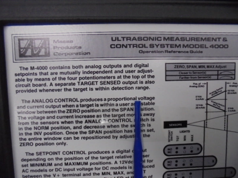 MASSA M-4000 ULTRA MEASUREMENT CONTROL SYSTEM  NSNP