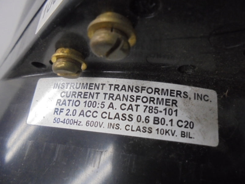 INSTRUMENT 785-101 CURRENT TRANSFORMER RATIO 100:5  NSNP