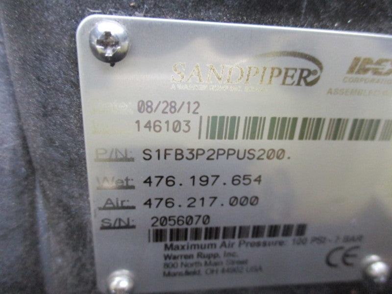 SANDPIPER S1FB3P2PPUS200 BALL VALVE PUMP  UNMP