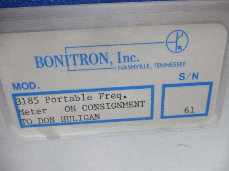 BONITRON 3185 PORTABLE FREQUENCY MOTOR (AS PICTURED)  UNMP