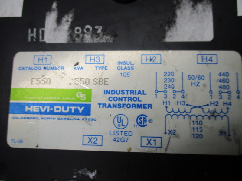 HEVI-DUTY E550  UNMP