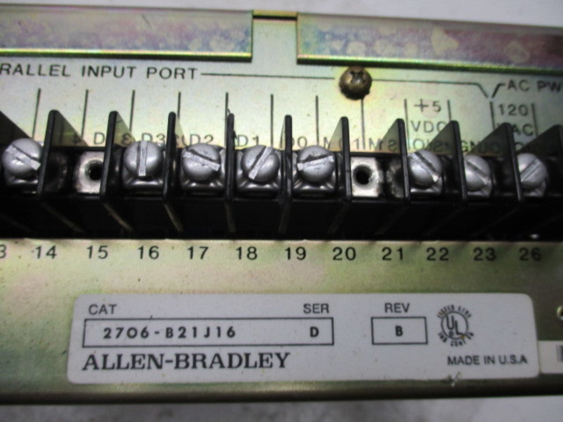 ALLEN BRADLEY 2706-B21J16  SERVO MOTOR  UNMP