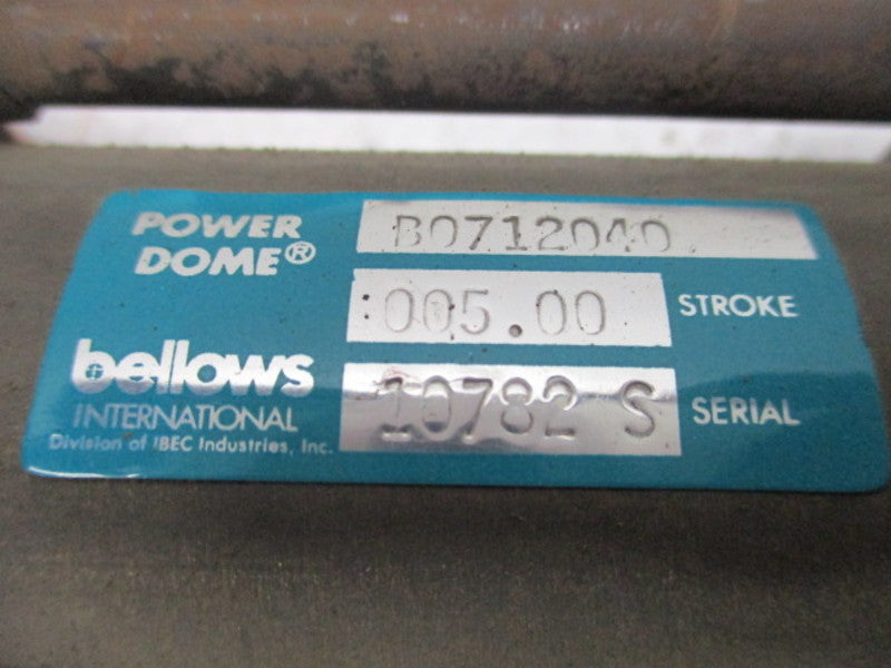 BELLOWS B0712040 CYLINDER 005.00 STROKE  UNMP