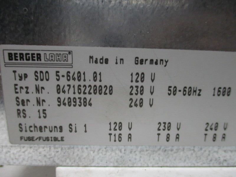 BERGER LAHR SD05-6401-01 STEPPER CONTROL MOTOR DRIVER  UNMP