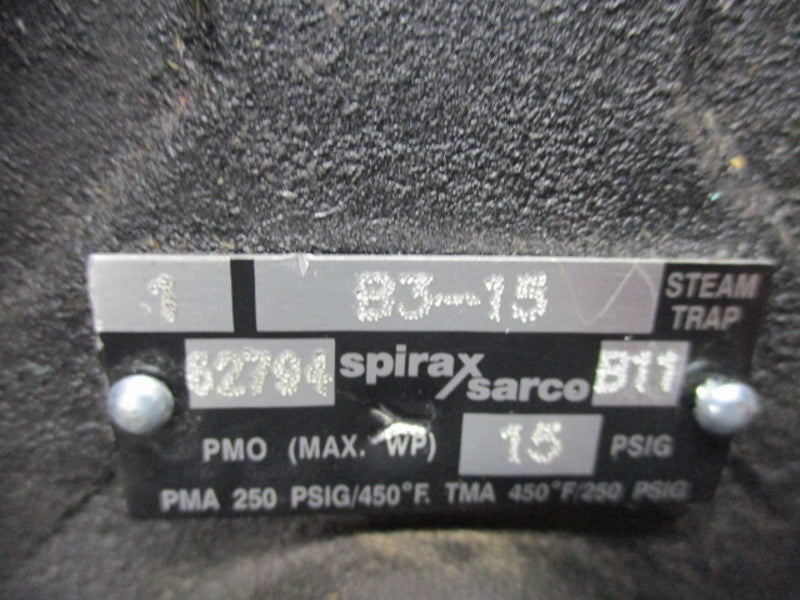 SPIRAX SARCO 62794 STEAM TRAP B3-15  UNMP