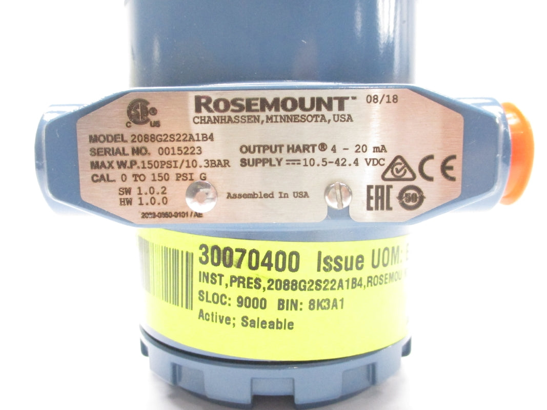 ROSEMOUNT 2088G2S22A1B4 10.5-42.4VDC 150PSI NSNP