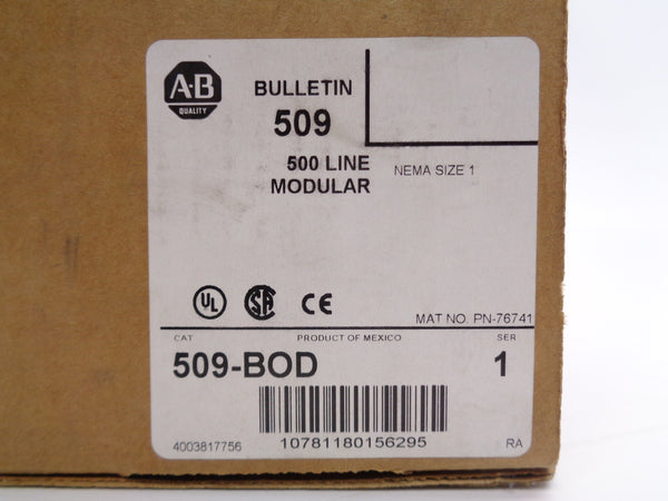 ALLEN BRADLEY 509-BOD SER. 1 110/115-120V (AS PICTURED) (BR/WH) NSMP