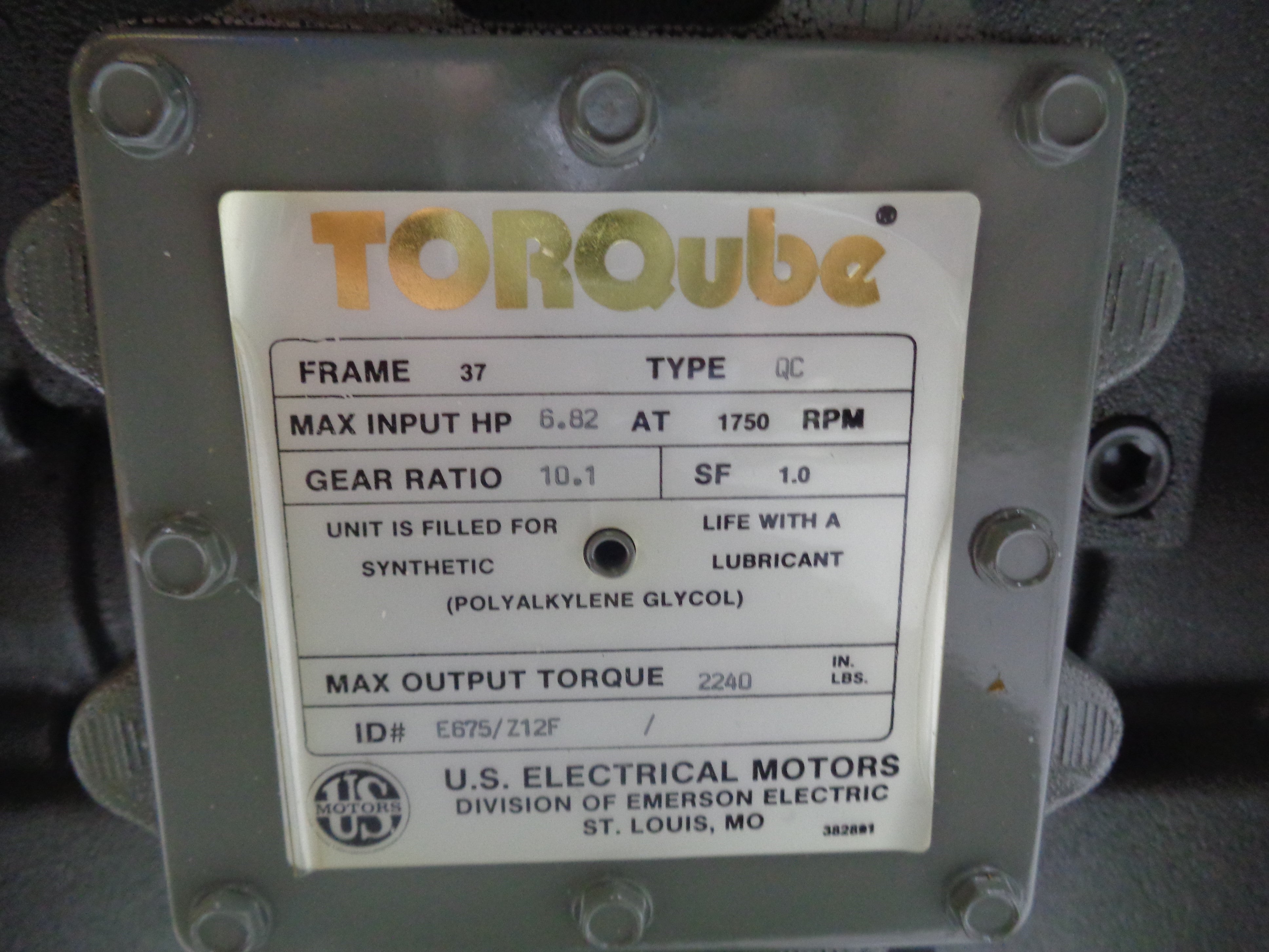 US MOTORS QC37 E675 NSMP
