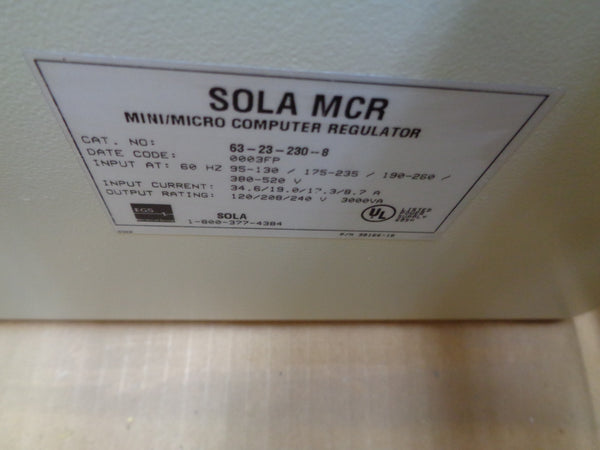 SOLA 63-23-230-8 380-520V 34.6/19.0A NSMP