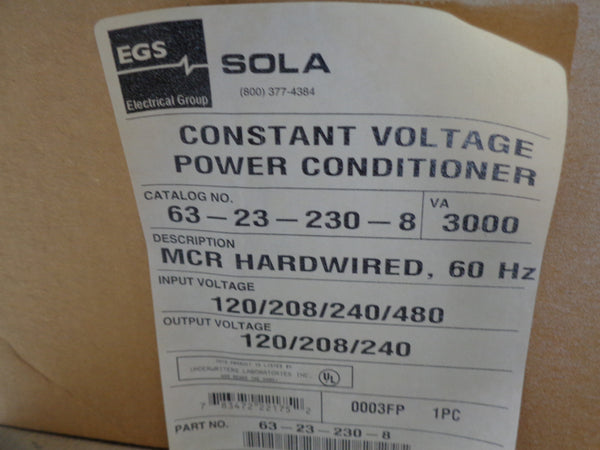 SOLA 63-23-230-8 380-520V 34.6/19.0A NSMP