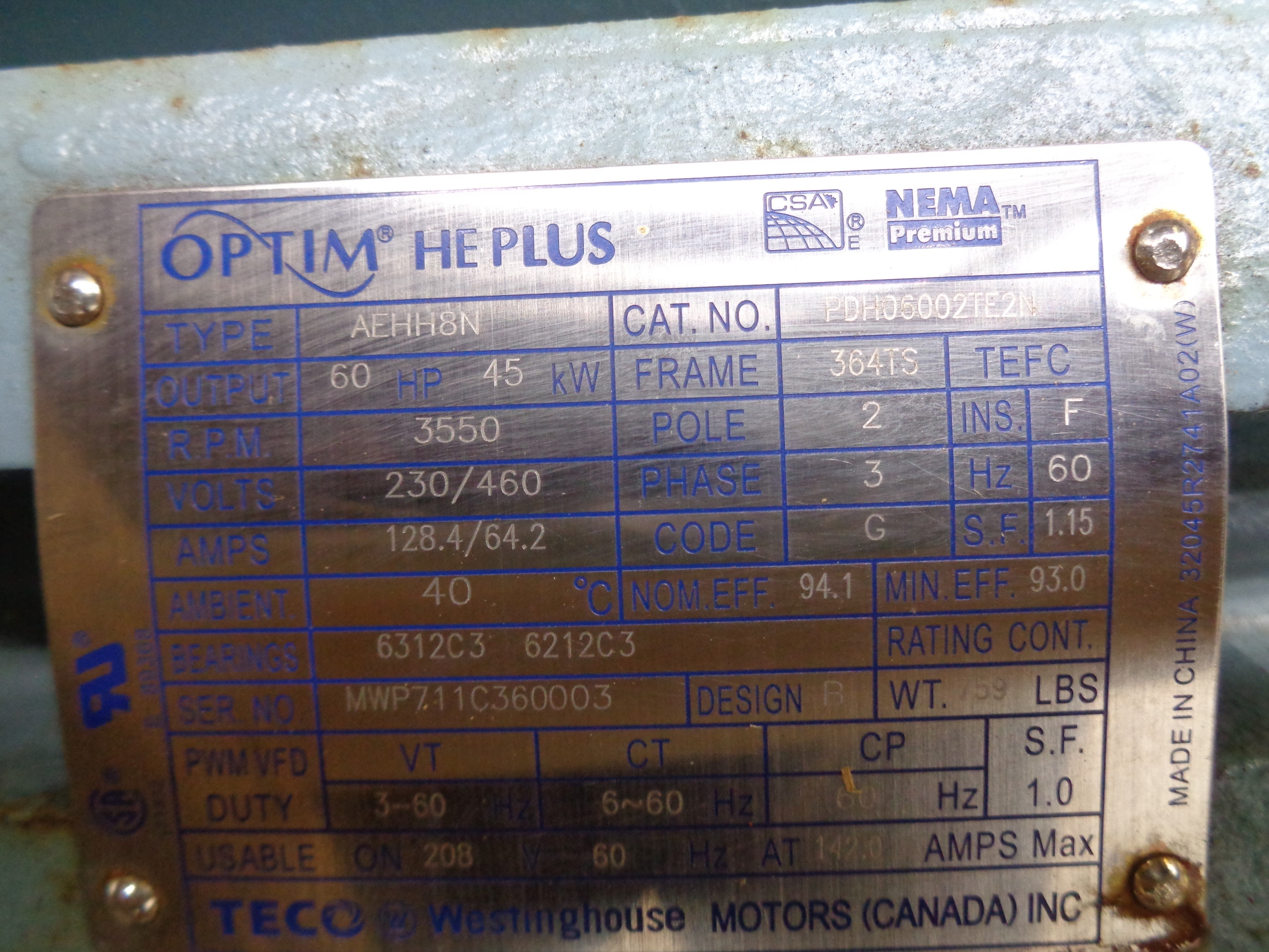 WESTINGHOUSE AEHH8N NSNP