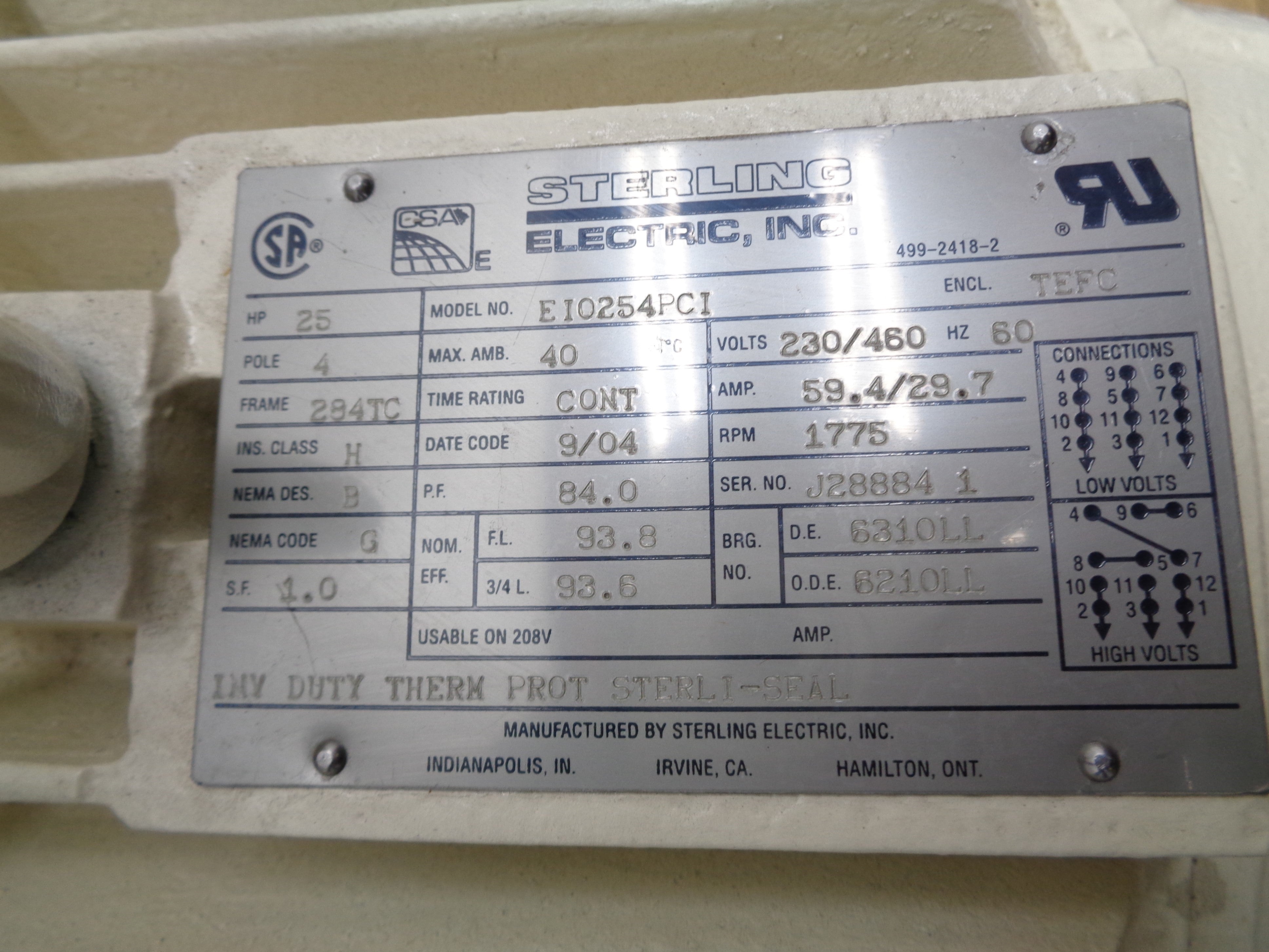STERLING SIH0902A025477 NSNP
