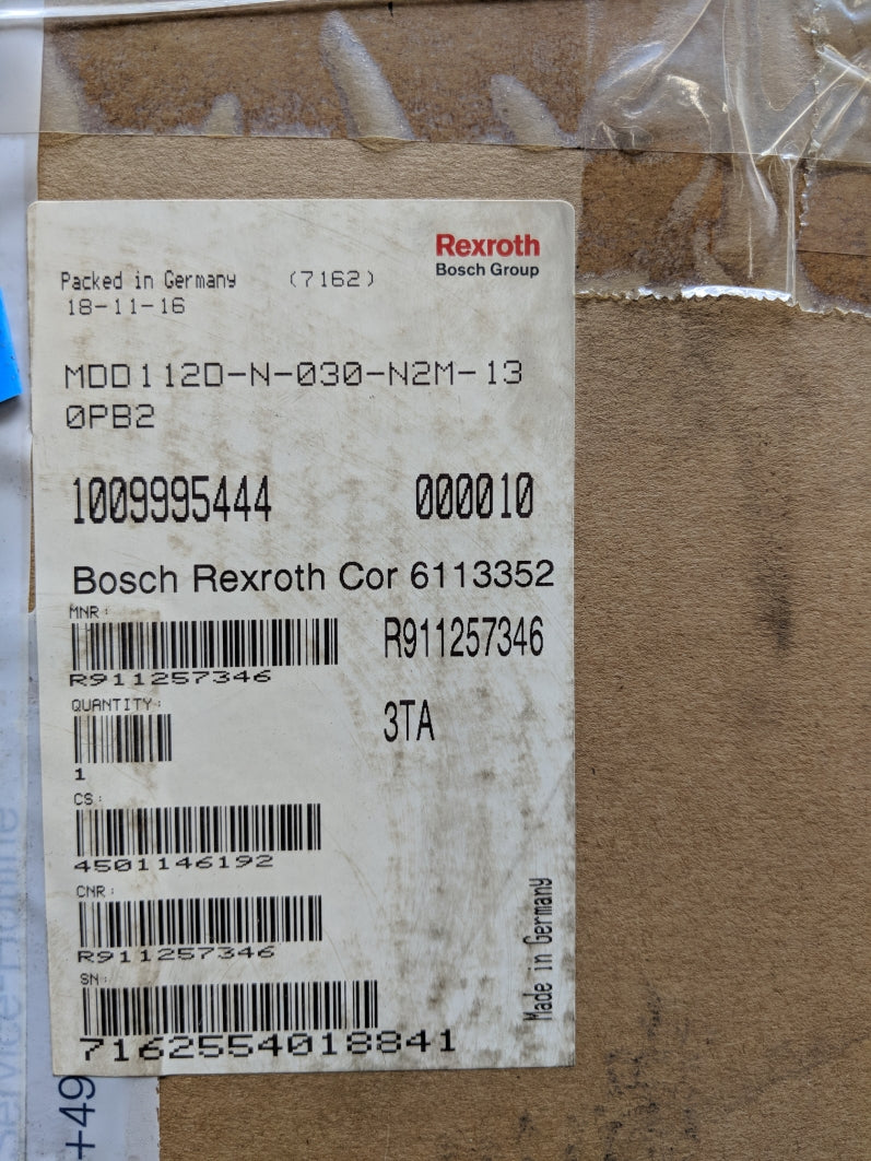 REXROTH MDD112D-N-030-N2M-130PB2 R911257346 NSMP