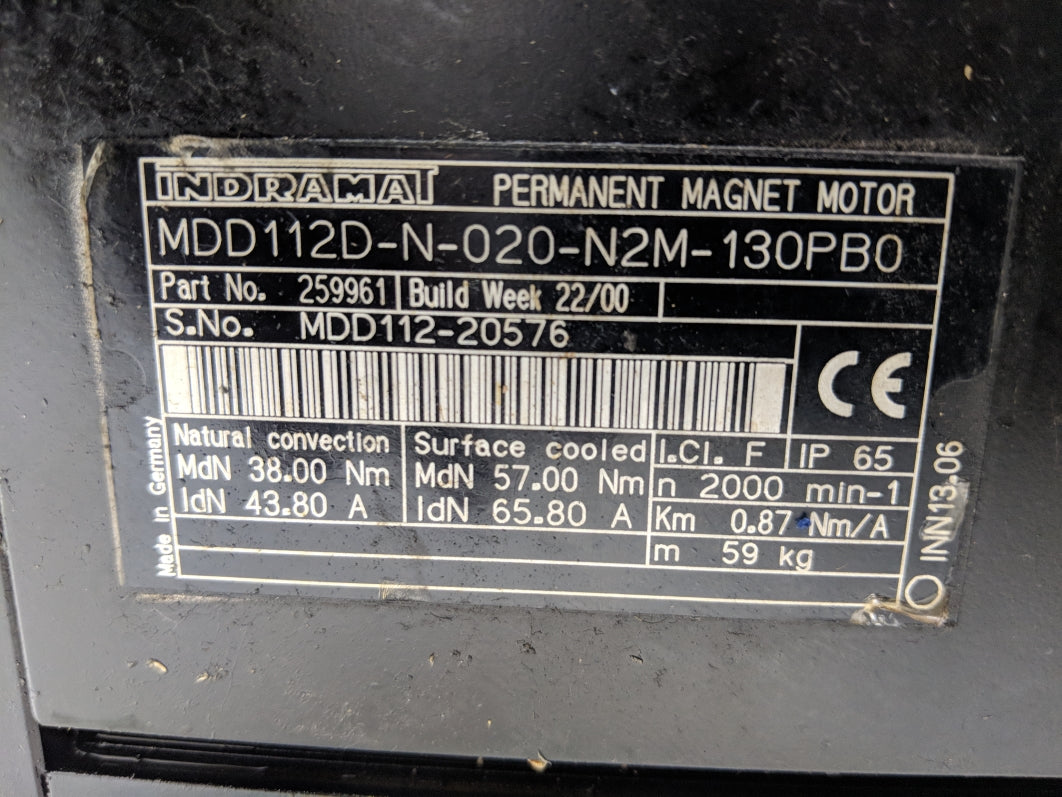 INDRAMAT MDD112D-N-020-N2M-130PB0 259961 REMAN