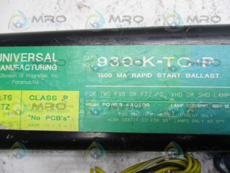 MAGNETEK 930-K-TC-P BALLAST  UNMP