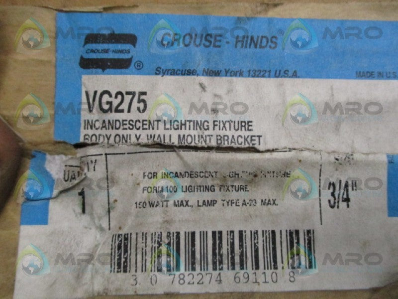 CROUSE HINDS VG275 LIGHTNING FIXTURES  NSMP