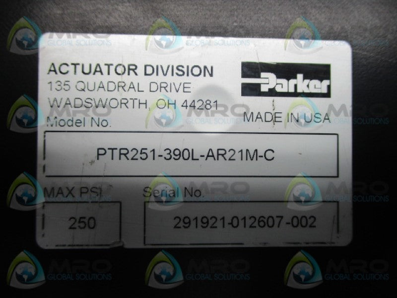 PARKER PTR251-390L-AR21M-C ROTARY ACTUATOR  UNMP