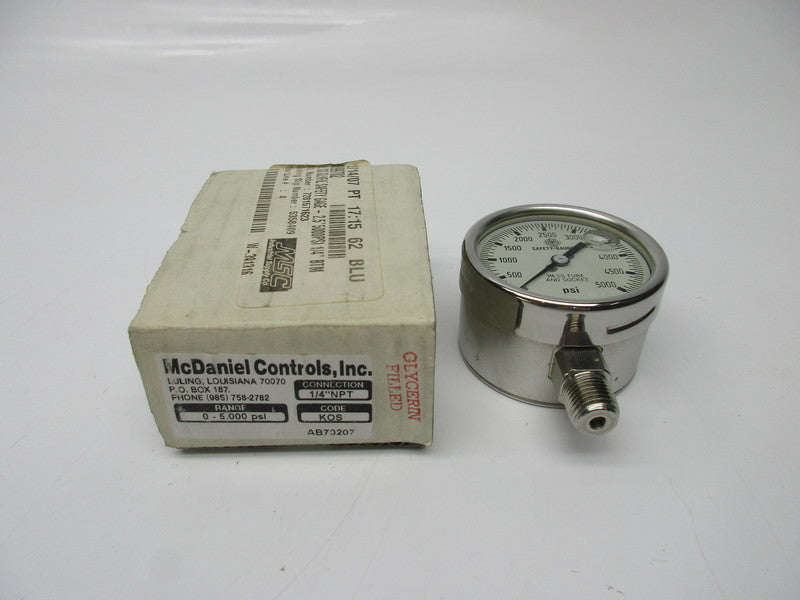 MCDANIEL CONTROLS 1/4"NPT 0-5000 PSI NSMP