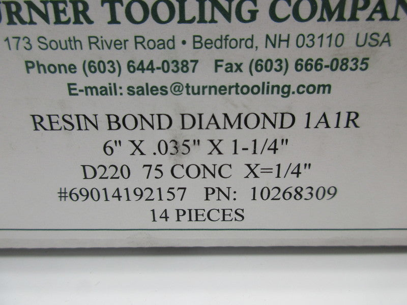 TURNER TOOLING COMPANY 10268309 (14 PIECES) NSMP