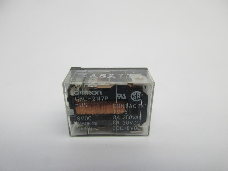 OMRON G6C-2117P-US 8VDC 8A NSNP