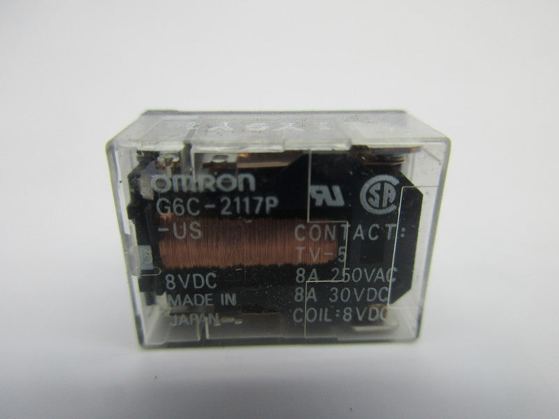 OMRON G6C-2117P-US 8VDC 8A NSNP