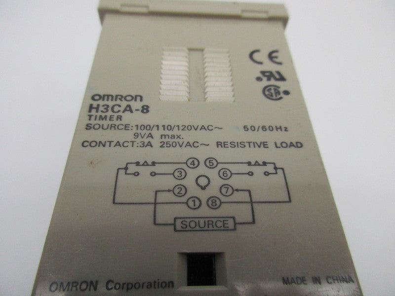OMRON H3CA-8 100/110/120VAC 3A 0.1S-9990H NSNP