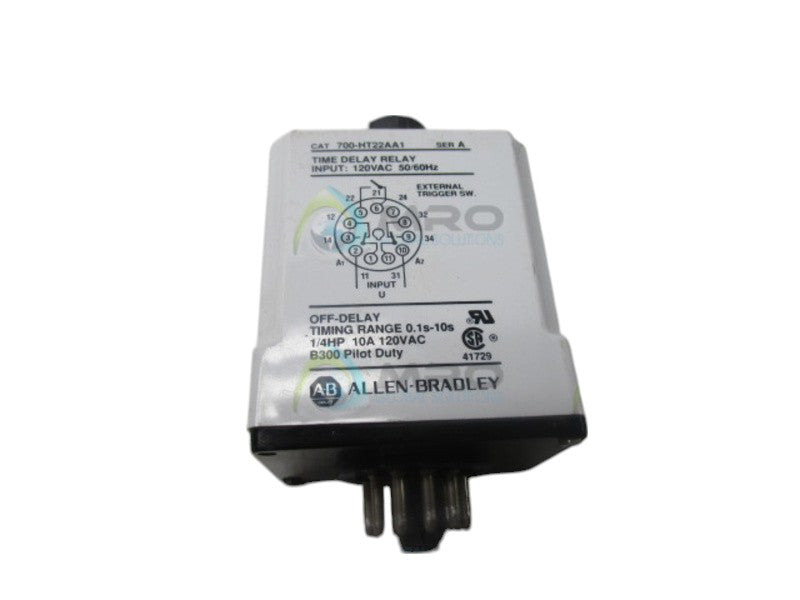 ALLEN BRADLEY 700-HT22A1 SER. A TIME DELAY RELAY 120VAC  UNMP