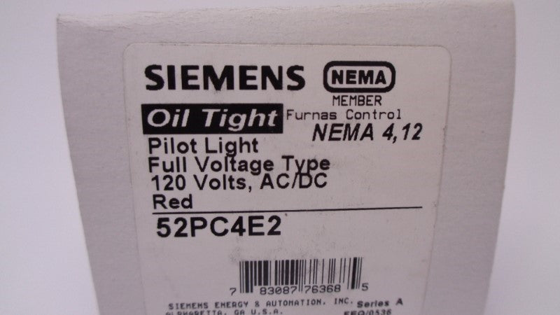 SIEMENS 52PC4E2 120VAC/DC NSMP