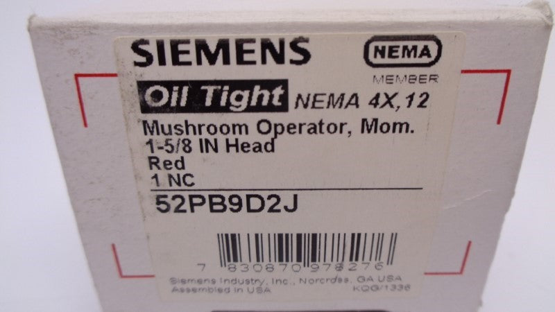 SIEMENS 52PB9D2J NSMP