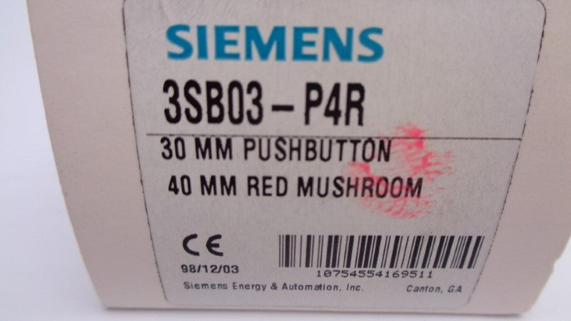 SIEMENS 3SB03-P4R NSMP