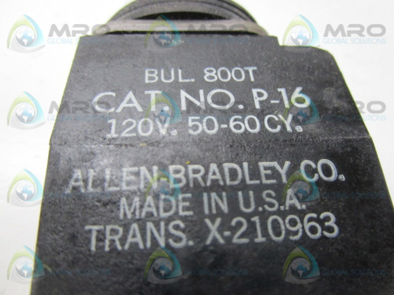 INDUSTRIAL SPARE PART 800T-P-16 PILOT LIGHT 120V  UNMP