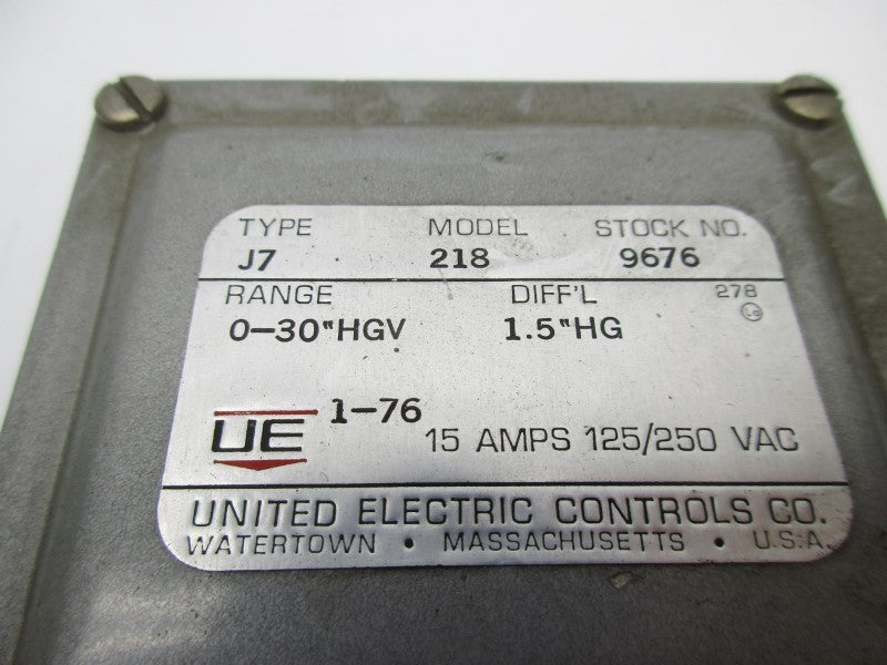 UNITED ELECTRIC J7-218-9676 UNMP