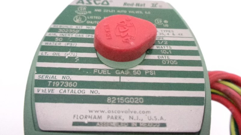ASCO 8215G020 110/120V 50PSI NSNP