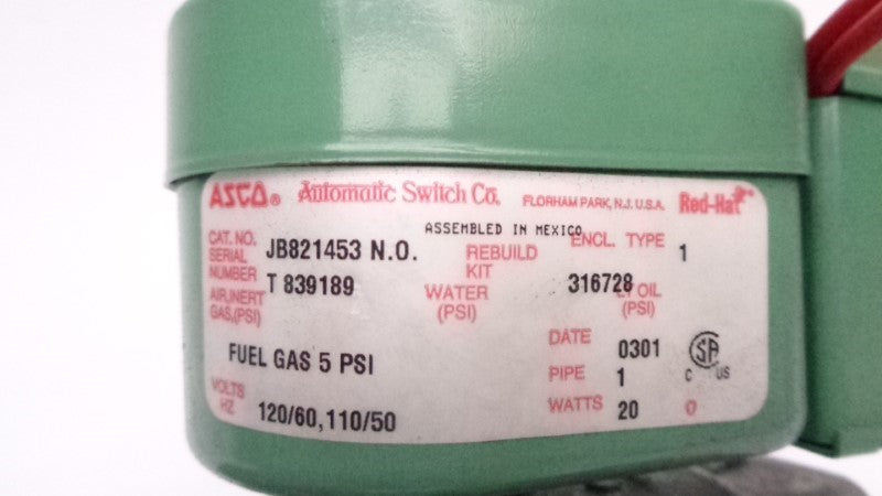 ASCO JB821453 110/120V 5PSI 1" NSNP