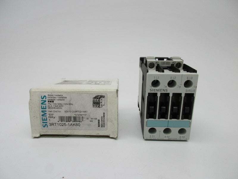 SIEMENS 3RT1025-1AK6Q 110/120VAC NSMP