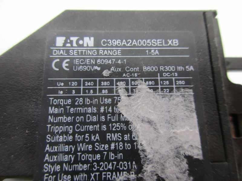 EATON C396A2A005SELXB 1-5A NSNP