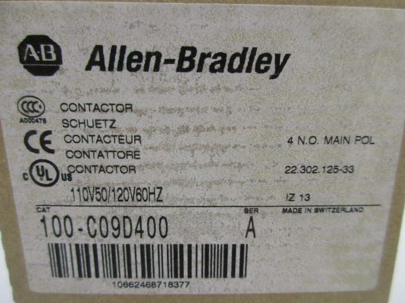 INDUSTRIAL SPARE PART 100-C09D400 SER. A 110/120V (BR/WH) NSMP