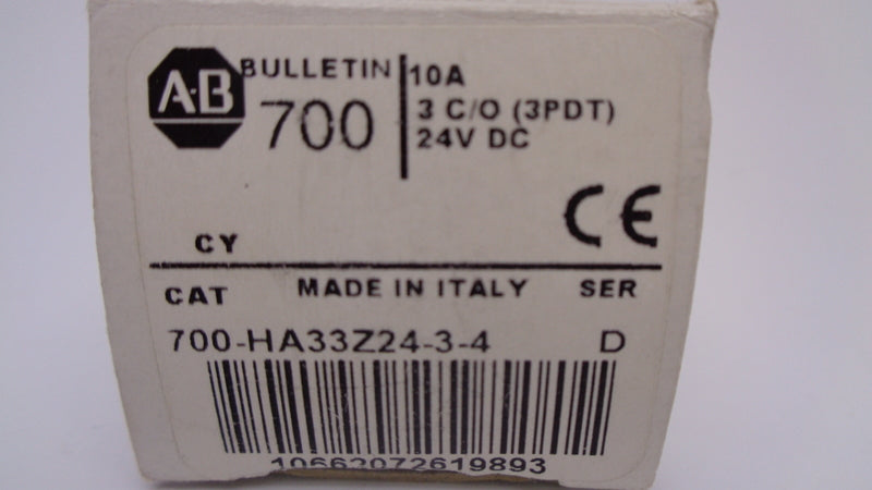 INDUSTRIAL SPARE PART 700-HA33Z24-3-4 SER. D 24VDC 10A (WH) NSMP