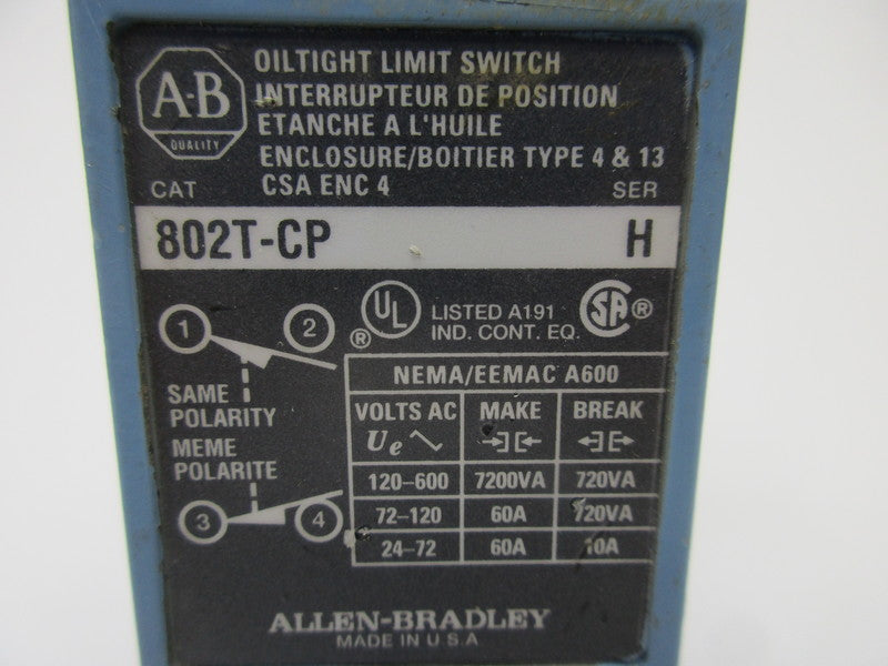 INDUSTRIAL SPARE PART 802T-CP SER. H (AS PICTURED) UNMP