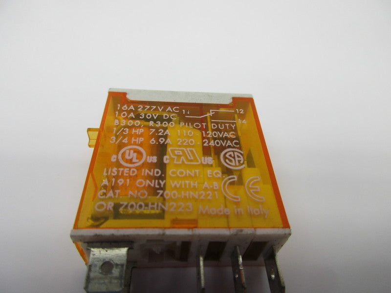 ALLEN BRADLEY 700-HK36A1 SER. B 7.2A 120VAC UNMP