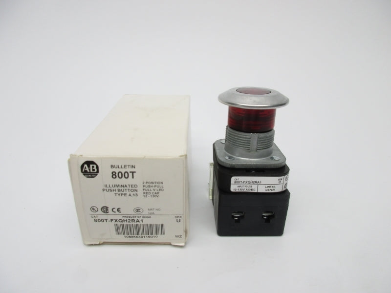 ALLEN BRADLEY 800T-FXQH2RA1 SER. U 12-130VAC/DC (WH) NSMP