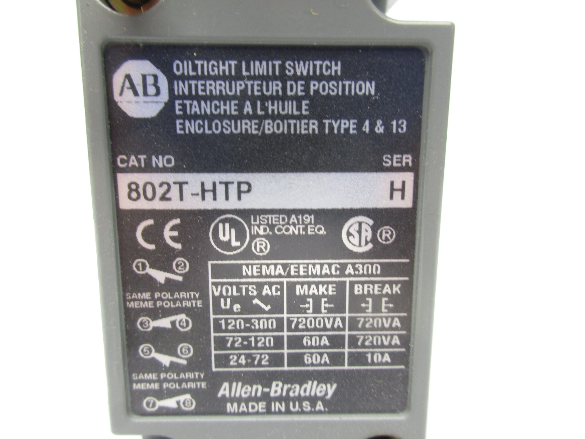 INDUSTRIAL SPARE PART 802T-HTP SER. H 120-300VAC 60A NSNP