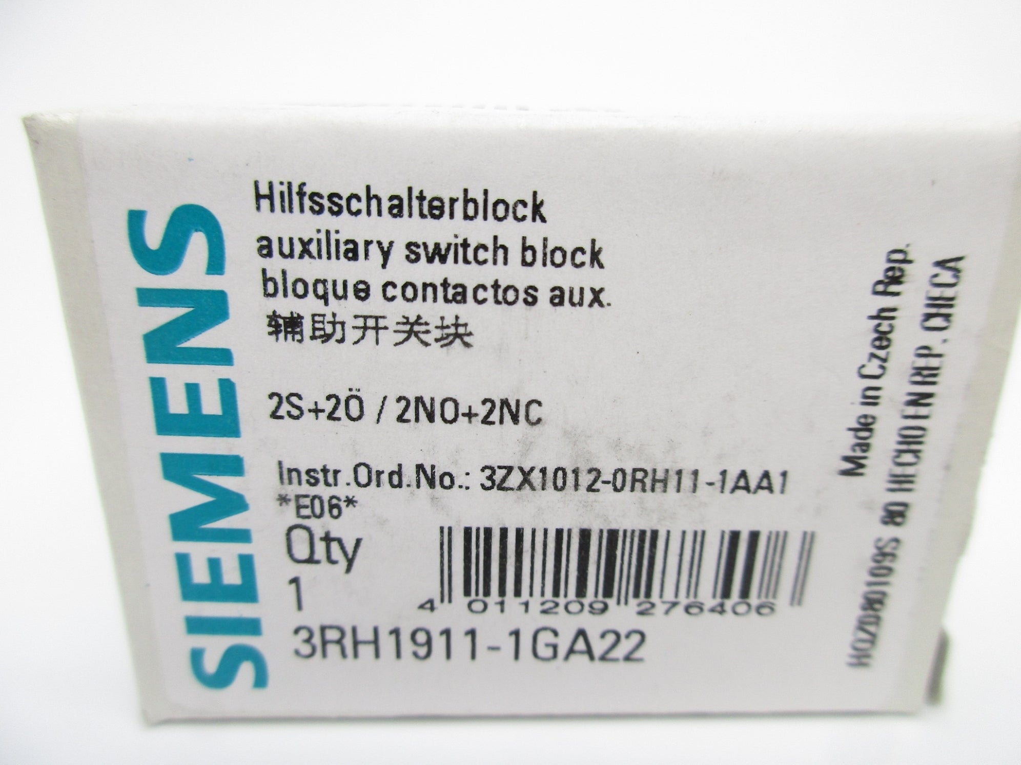SIEMENS 3RH1911-1GA22 240V 10A NSMP