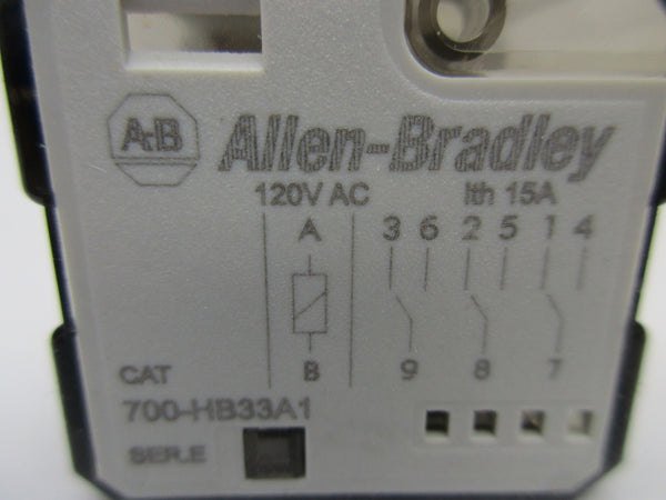 ALLEN BRADLEY 700-HB33A1 SER. E 120VAC 15A NSNP