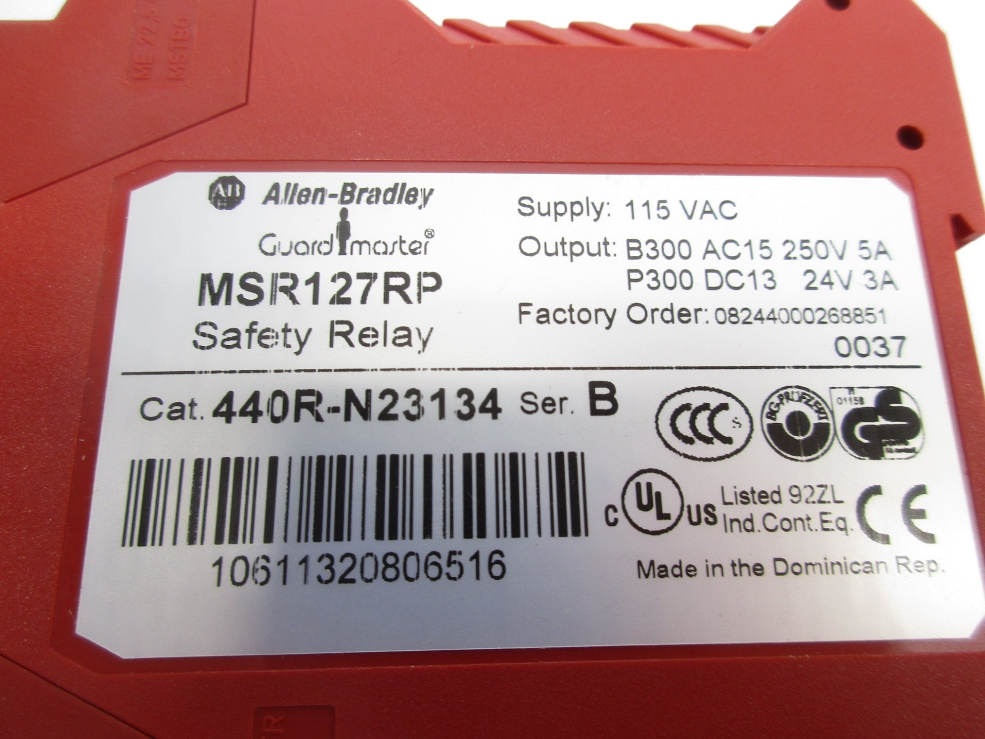 INDUSTRIAL SPARE PART 440R-N23134 SER. B 115VAC 5A NSMP
